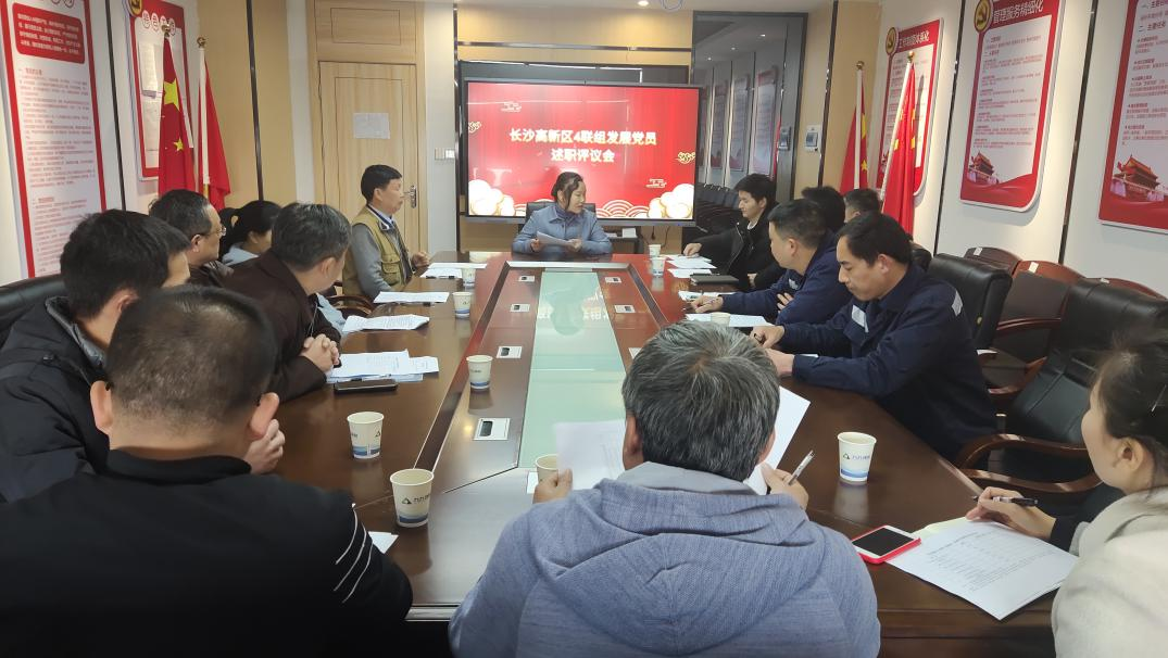 高新區(qū)第四聯(lián)組組長(zhǎng)、九九智能環(huán)保黨支部書記劉淑芳主持會(huì)議